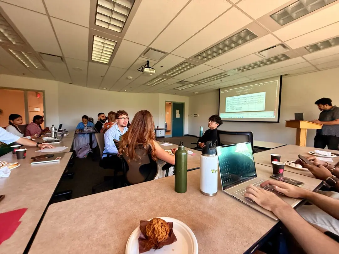 Seminar room at York University's Centre for Vision Research during a summer school session