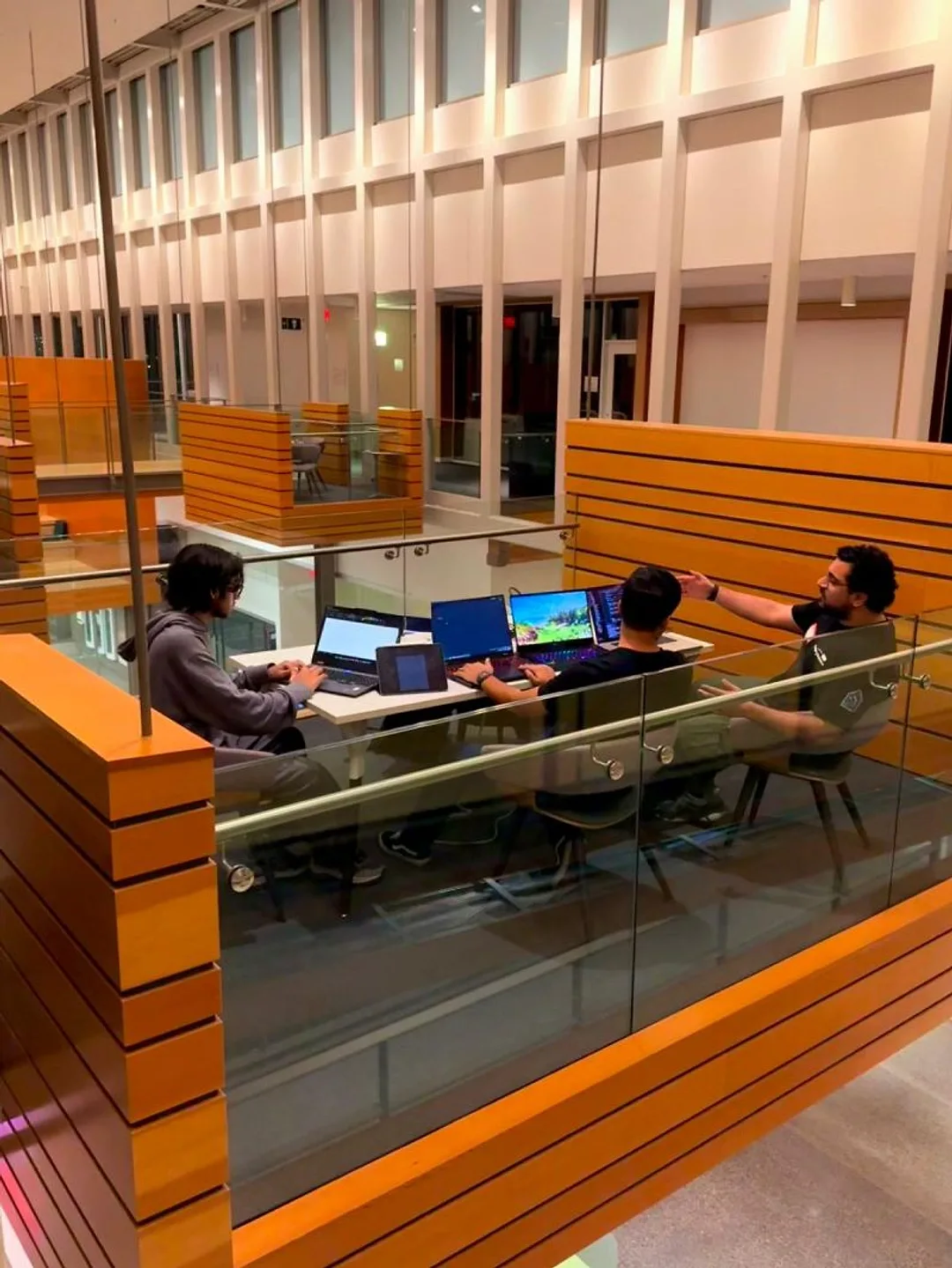 The SilentSpeaker team late at night at HackTheBias