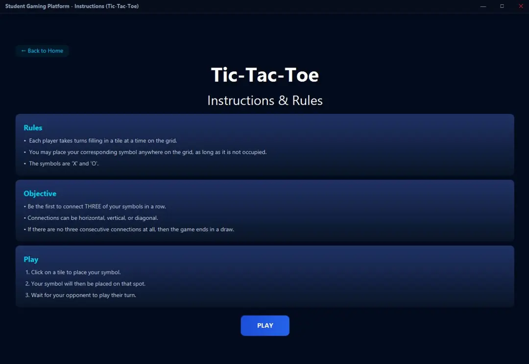 Tic-tac-toe instructions